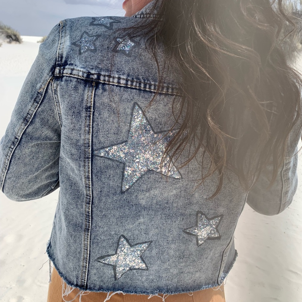 Sparkly Star Jean Jacket